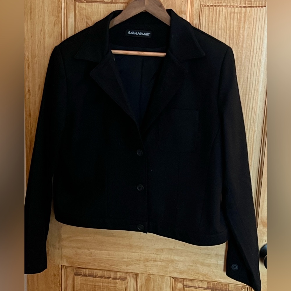 Savannah Black Cropped Jacket